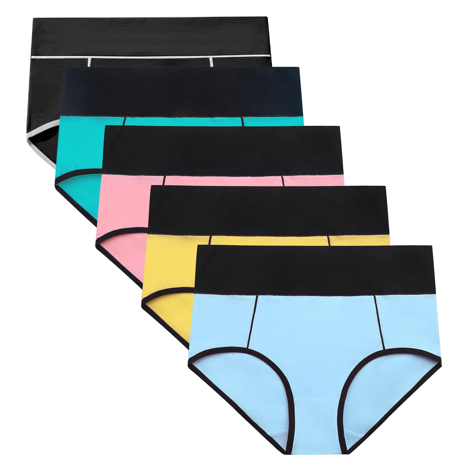 POKARLA Women's Underwear Cotton High Waist Briefs Full Coverage Soft  Breathable Ladies Panties Pack of 5 (Medium) : : Clothing, Shoes &  Accessories