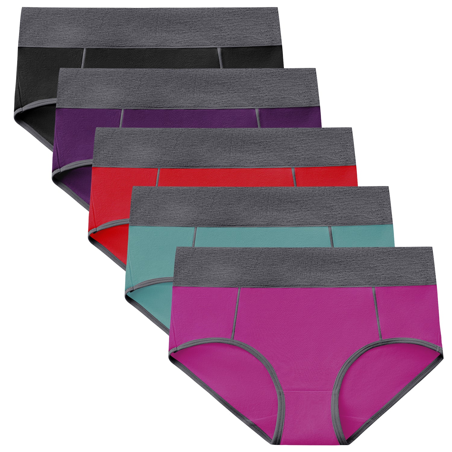 POKARLA Women's Hi-Cut Bikini Panties Soft Stretch Cotton Underwear Hipster Ladies  Briefs 6-Pack(Regular & Plus Size), Multicoloured-6pack-02, L price in UAE,  UAE